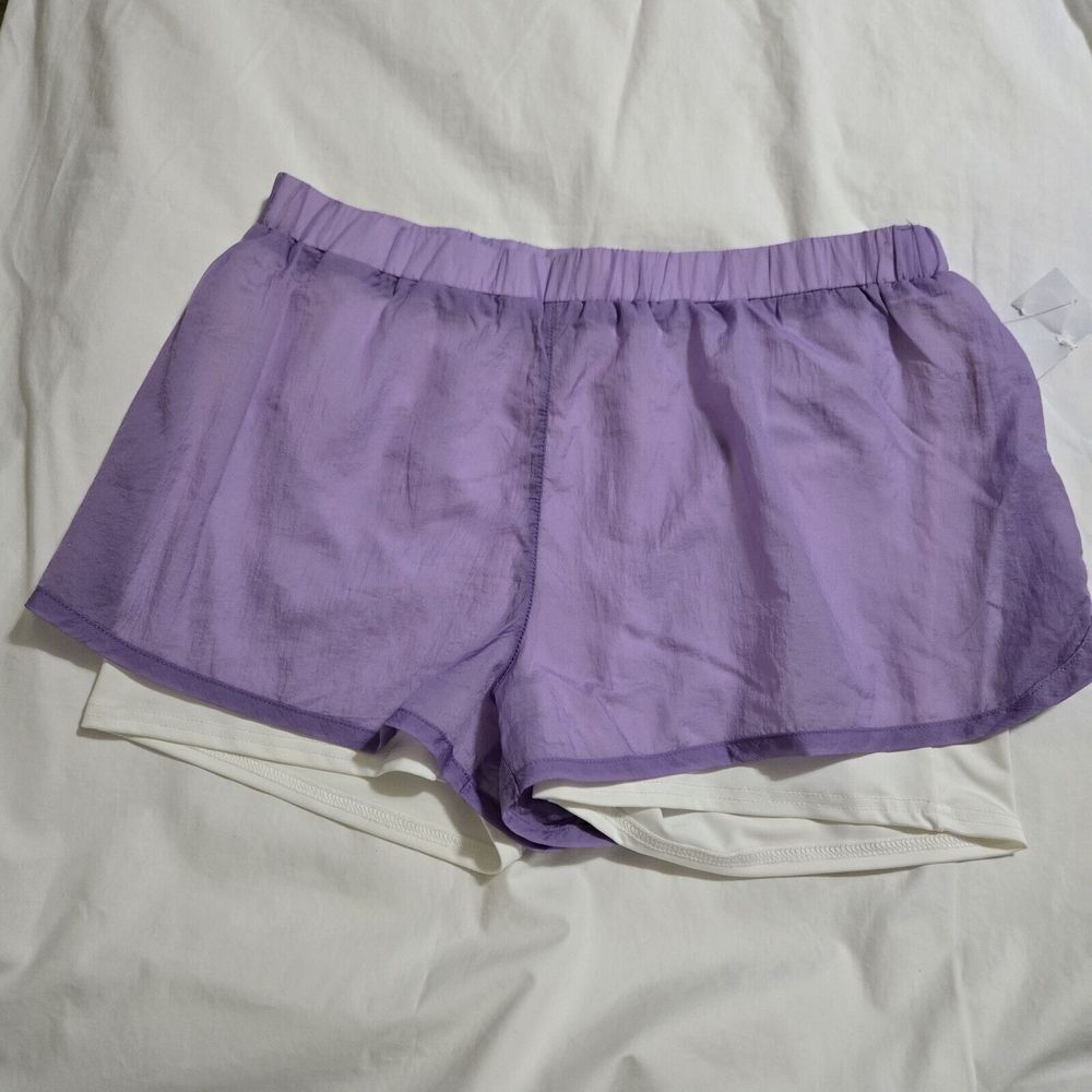 Max‎ Studio Performance Women's Large Active Running Shorts  Bike Liner NWT
